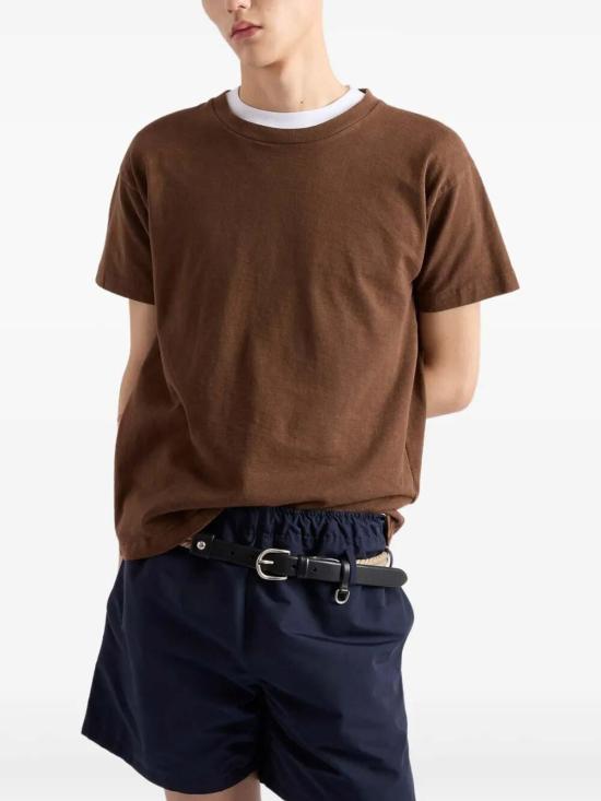  프라다 반팔 티셔츠 UJN92616HFSOOOF0005 Light Brown - PRADA