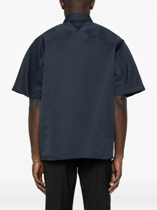 25FW 보테가베네타 반팔 셔츠 844006V5PT04140 Blue - BOTTEGA VENETA