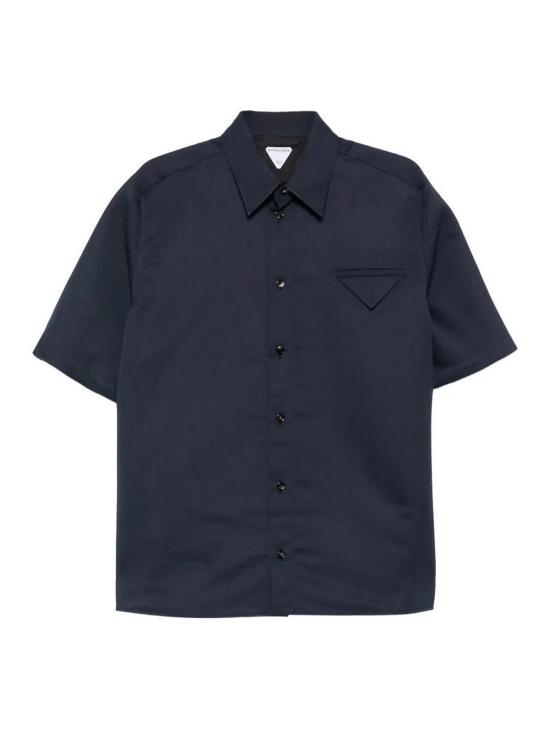 25FW 보테가베네타 반팔 셔츠 844006V5PT04140 Blue