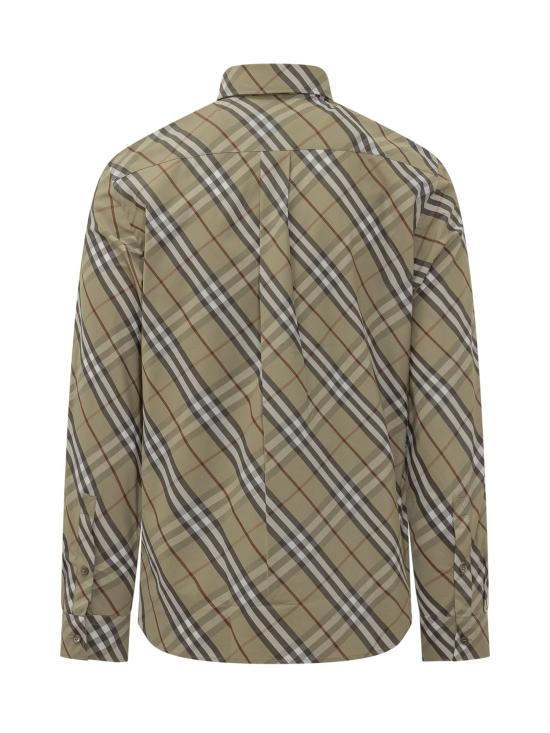 26SS 버버리 릴렉스드 핏 체크 코튼 셔츠 8120426 C4053 GLADE GREEN IP CHECK - BURBERRY