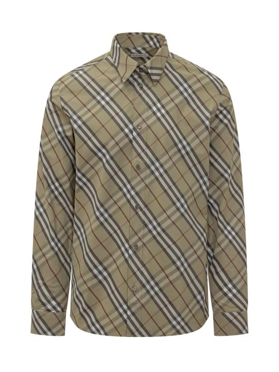 26SS 버버리 릴렉스드 핏 체크 코튼 셔츠 8120426 C4053 GLADE GREEN IP CHECK