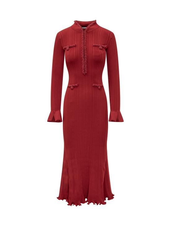 26SS 셀프 포트레이트 롱 원피스 RS26555MR RED