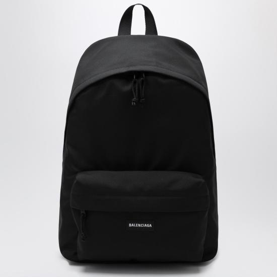 26SS 발렌시아가 로고 패치 익스플로러 백팩 5032212VZ37 Black