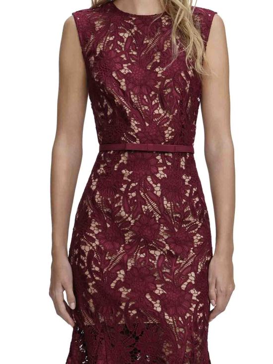 26SS 셀프 포트레이트 미디 스커트 RS26167MABURGUNDY Red - SELF PORTRAIT