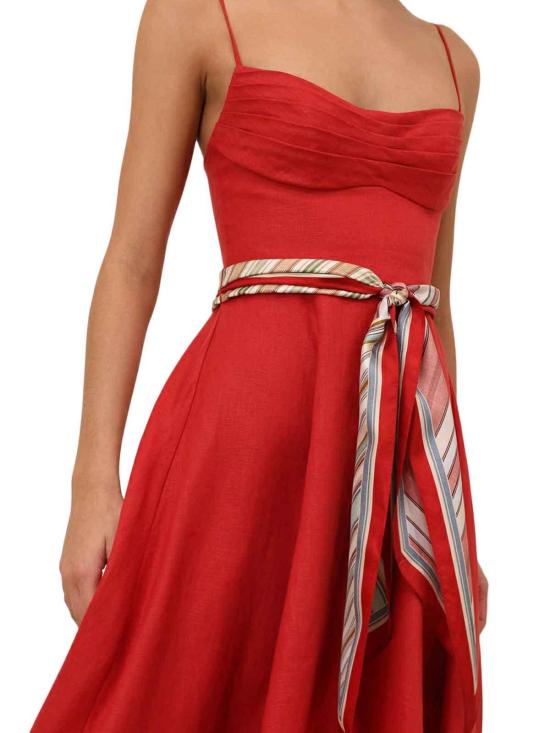 26SS 짐머만 미디 스커트 6939DC261RED Red - ZIMMERMANN