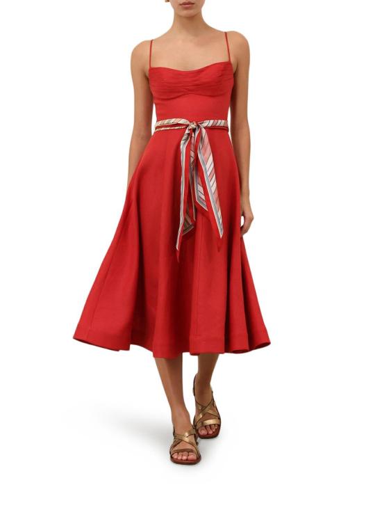 26SS 짐머만 미디 스커트 6939DC261RED Red - ZIMMERMANN