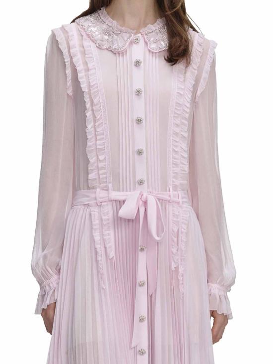 26SS 셀프 포트레이트 미디 스커트 RS26034MPINK Pink - SELF PORTRAIT