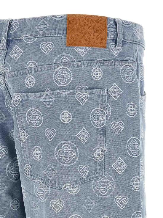 26FW 카사블랑카 스트레이트 팬츠 MAW25TR35601 Light Blue - CASABLANCA