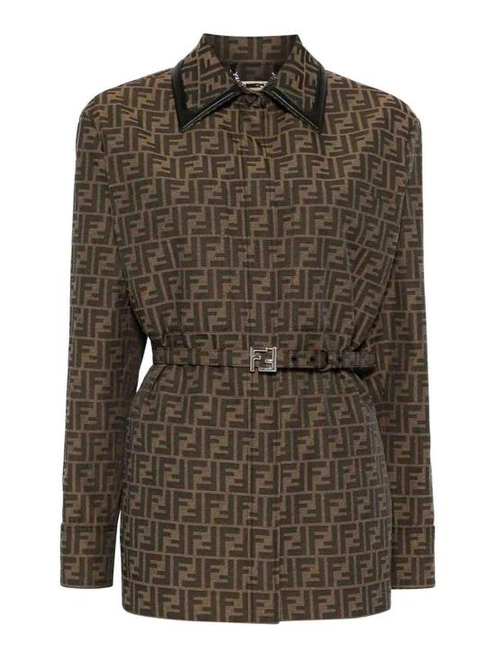 26SS 펜디 FF 캔버스 재킷 FJ7564A5W3F118W Brown