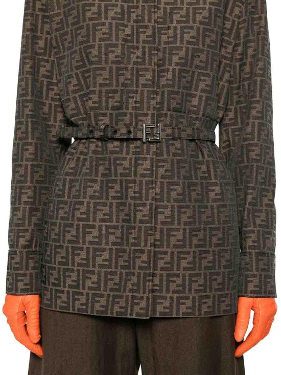 26SS 펜디 FF 캔버스 재킷 FJ7564A5W3F118W Brown - FENDI