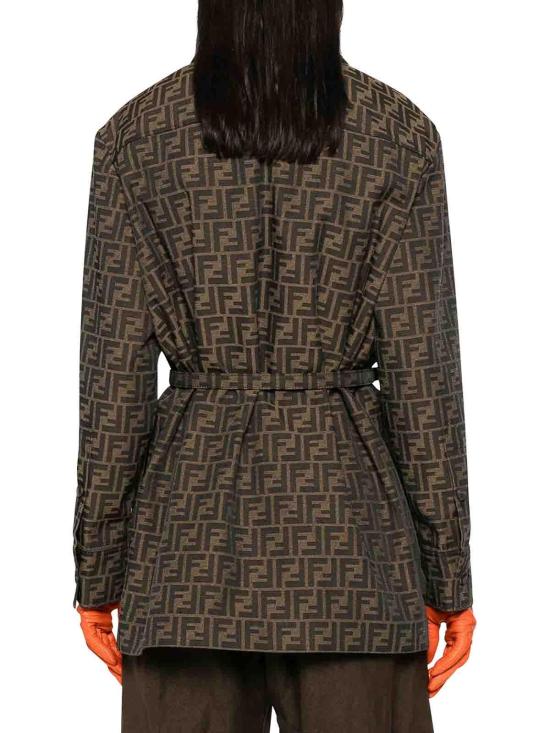 26SS 펜디 FF 캔버스 재킷 FJ7564A5W3F118W Brown - FENDI