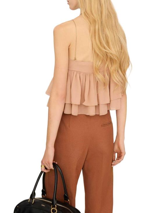 26SS 끌로에 민소매 티셔츠 CH26SHT150026H7 Nude Neutrals - CHLOE