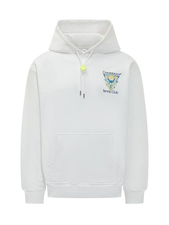 26SS 카사블랑카 후드 티셔츠 MSP26JTP292 01 WHITE