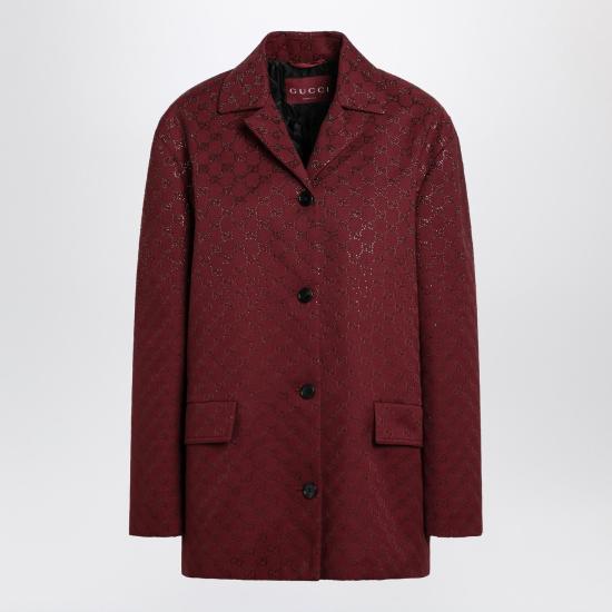 26SS 구찌 크리스털 GG 캔버스 패딩 재킷 853047ZKU09 Red