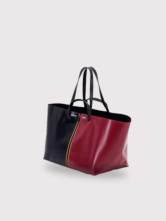 25FW 카후 숄더백 PZLVKBLBUNCBLACKBURGUNDY Multicolour - CAHU