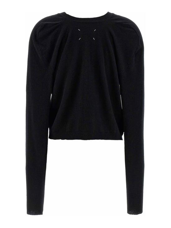 25FW 마르지엘라 포 스티치 크롭 가디건 S29HP0040M13178900 Black - MAISON MARGIELA