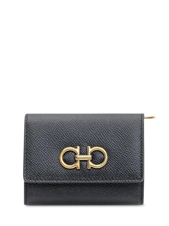 26SS 살바토레 페라가모 간치니 3폴드 반지갑  220862 779894 Black