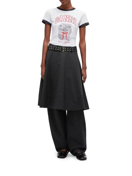 26SS 가니 키티 크롭 티셔츠 A1050030151 White - GANNI