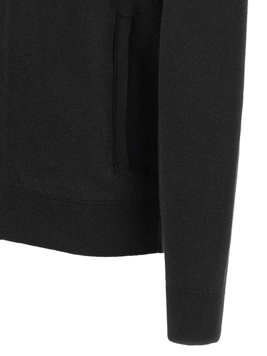 25FW 휴고보스 코튼 및 버진 울 집업 카디건 50543150001 Black - HUGO BOSS