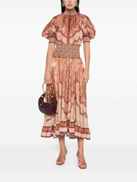 26SS 짐머만 롱 스커트 5656SRS262TBML Red - ZIMMERMANN