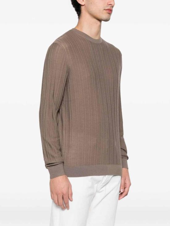 25FW 엠포리오 아르마니 스웨터 EM002196AF13851F6143 Light Brown - EMPORIO ARMANI