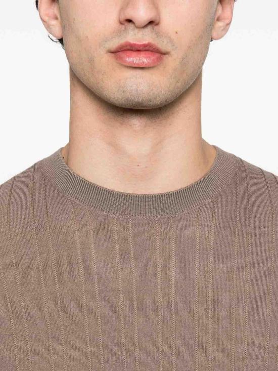 25FW 엠포리오 아르마니 스웨터 EM002196AF13851F6143 Light Brown - EMPORIO ARMANI