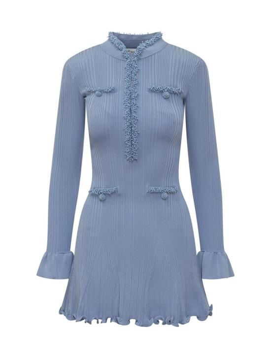 26SS 셀프 포트레이트 미디 원피스 RS26555SBL BLUE