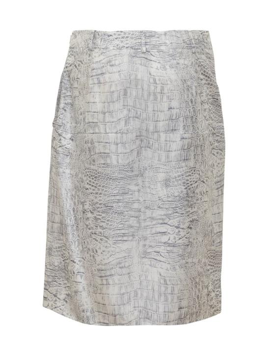 26SS 살바토레 페라가모 미디 스커트 13I043 791405 GREY - SALVATORE FERRAGAMO