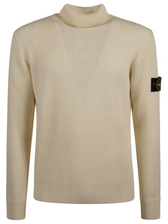 25FW 스톤 아일랜드 5100052 풀 립 RWS 울 터틀넥 스웨터 K2 S15 51000 52 S00C2 WHITE