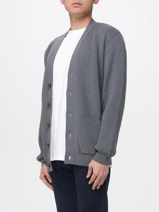 26SS 골든구스 코튼 니트 V넥 버튼 가디건 GMP00946P000662 60304 Grey - GOLDEN GOOSE
