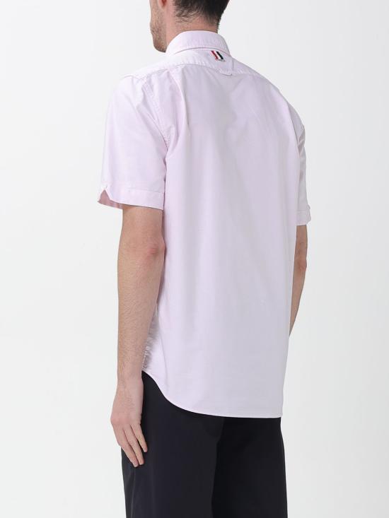 26SS 톰브라운 옥스포드 숏 슬리브 셔츠 MWS239EF0313 680 Pink - THOM BROWNE