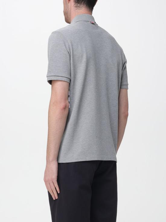 26SS 톰브라운 클래식 피케 4바 숏슬리브 폴로 티셔츠 MJP110P00050 055 Grey - THOM BROWNE