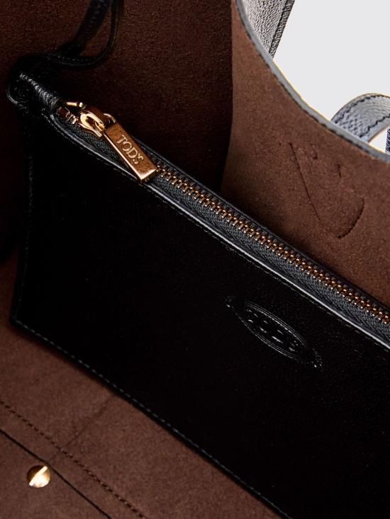 26SS 토즈 T 타임리스 스몰 쇼핑백 XBWTSBA0200Q8E B999 Black - TODS