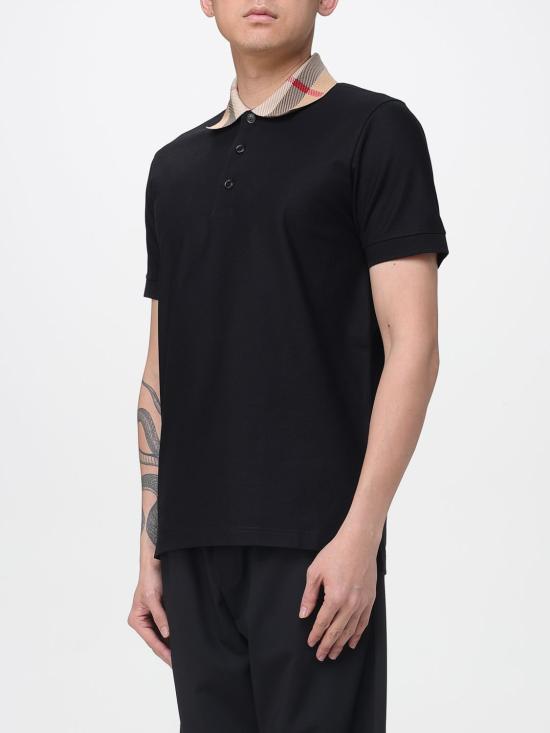 26SS 버버리 코튼 폴로 셔츠 8071620 Black - BURBERRY