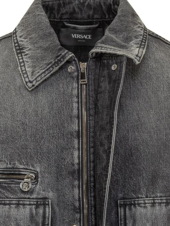 26SS 베르사체 데님 자켓 10217541A16053 1D980 Black - VERSACE