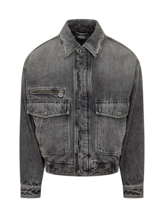 26SS 베르사체 데님 자켓 10217541A16053 1D980 Black