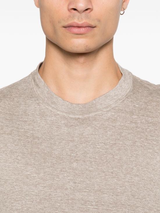 26SS 브루넬로 쿠치넬리 반팔 티셔츠 MW8351308 C415 Brown - BRUNELLO CUCINELLI