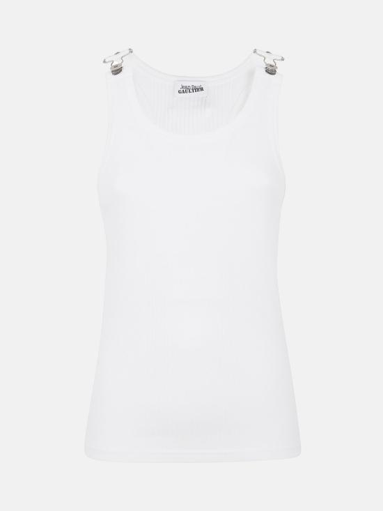 26SS 장 폴 고티에 민소매 티셔츠 2503UTO380J014 01 White - JEAN PAUL GAULTIER