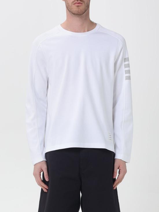 26SS 톰브라운 밀라노 코튼 4바 롱슬리브 티 MJS245A07323 100 White