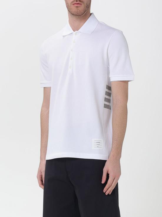 26SS 톰브라운 폴로 티셔츠 MJP110P00050 100 White - THOM BROWNE