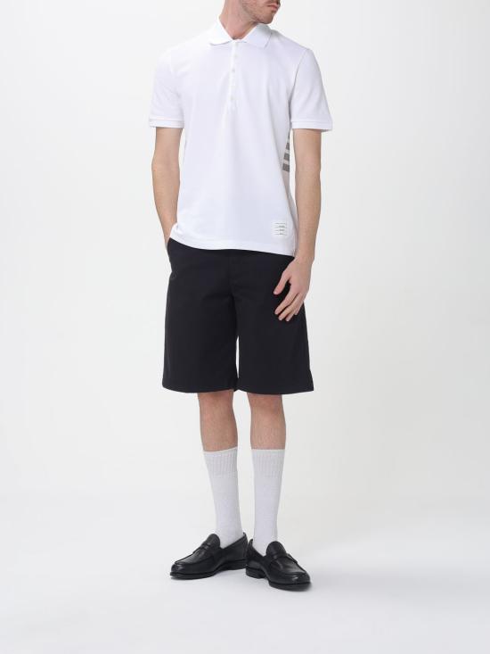 26SS 톰브라운 폴로 티셔츠 MJP110P00050 100 White - THOM BROWNE