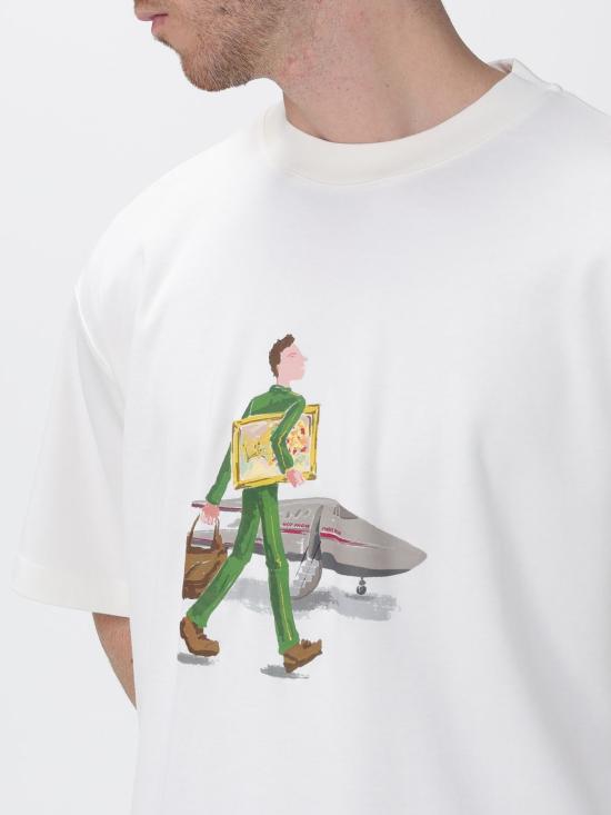 26SS 드롤드무슈 반팔 티셔츠 JTS290CO002 OW White - DROLE DE MONSIEUR