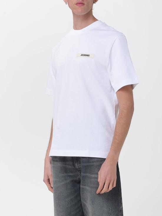 26SS 자크뮈스 그로그랭 로고 티셔츠 TSM00133AJ00226 100 White - JACQUEMUS