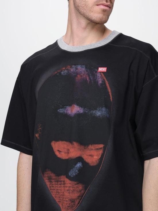 26SS 디젤 반팔 티셔츠 A209400PLAT 9XX Black - DIESEL