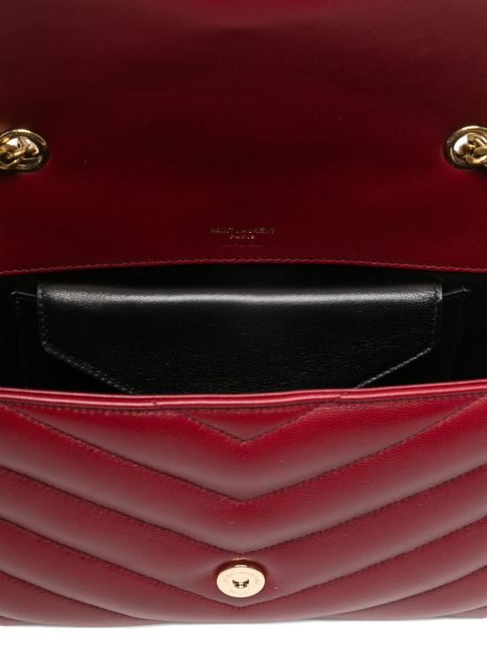 26SS 생로랑 루루 마틀라세 램스킨 미디움 숄더백 801439 AAEAX6946 Red - SAINT LAURENT