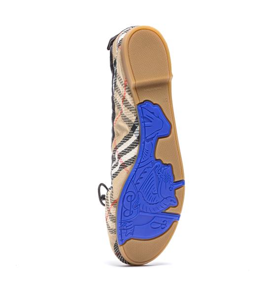 26SS 버버리 체크 레더 폰 발레리나 8121103 B9368 Beige - BURBERRY