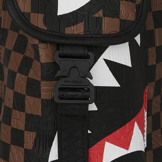 26SS 스프레이그라운드 백팩 B8234 CHECK 2 EMBOSS MONTE CARLO Brown - SPRAYGROUND