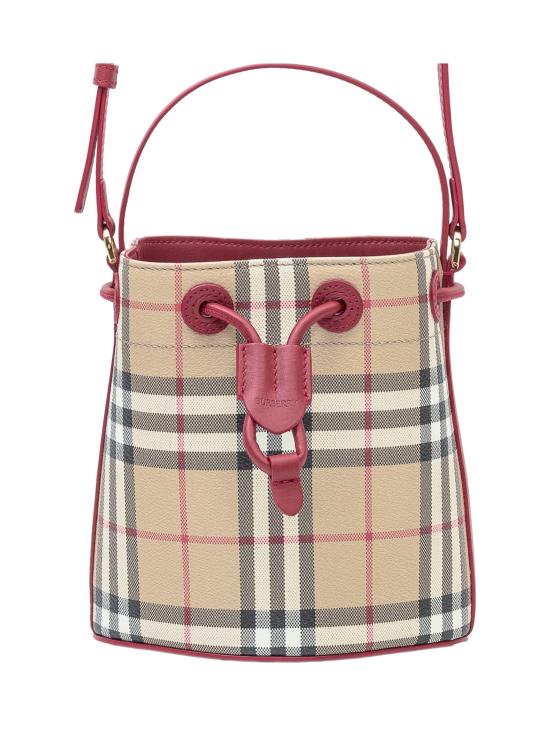 26SS 버버리 미니 체크 버킷백 8116284 B9724 VNTG CHK RUBY