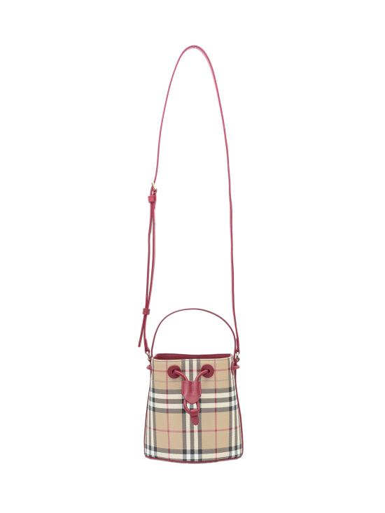 26SS 버버리 미니 체크 버킷백 8116284 B9724 VNTG CHK RUBY - BURBERRY