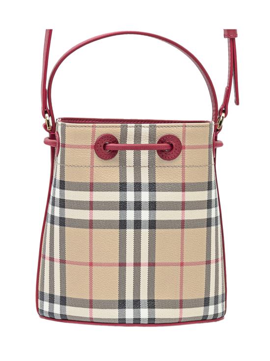26SS 버버리 미니 체크 버킷백 8116284 B9724 VNTG CHK RUBY - BURBERRY